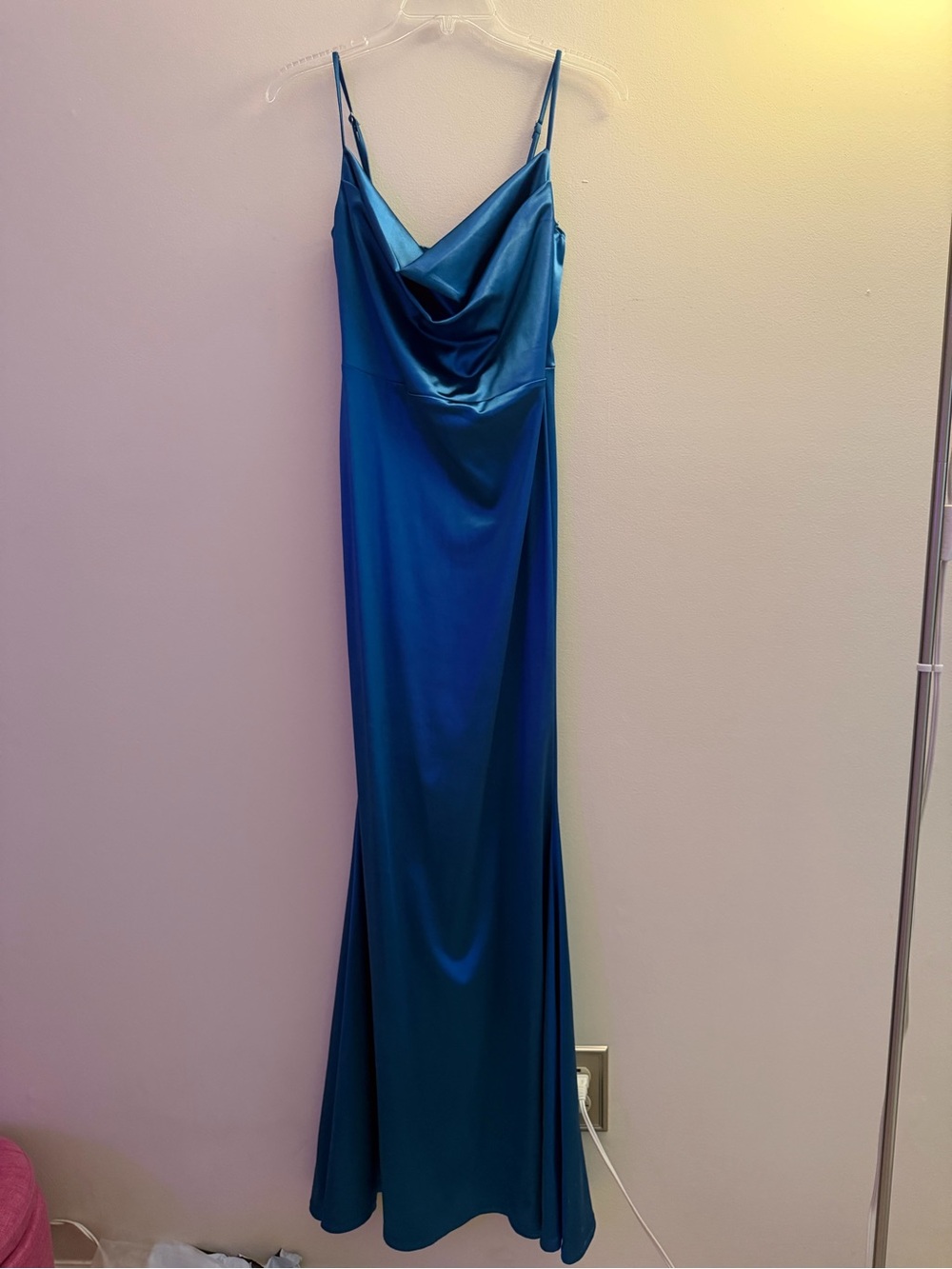 windsor blue/aquamarine silk formal gown
